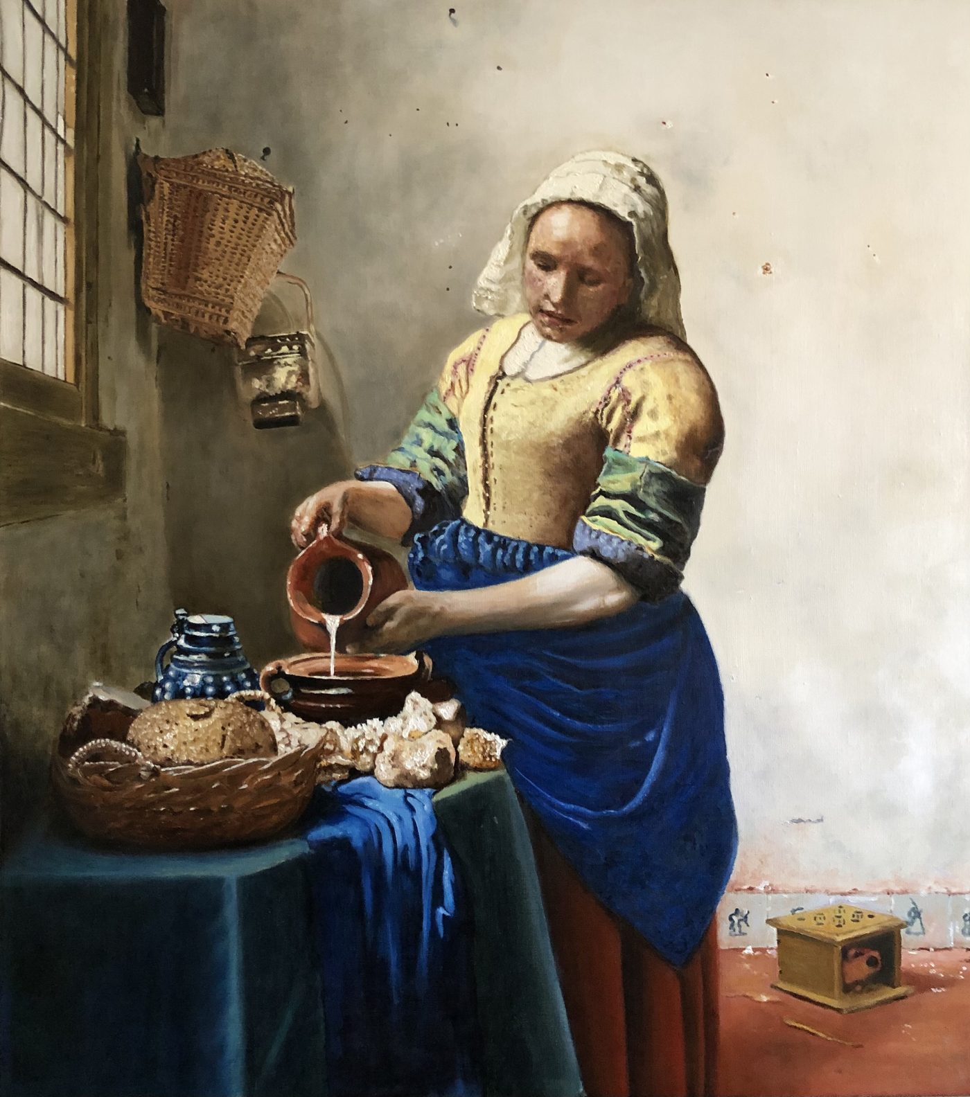 La Laitière, copie de Vermeer (vers 1658) par Bruno Leprêtre